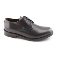 Dark brown leather derby