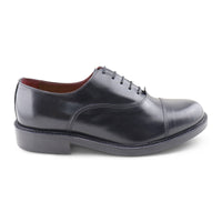 Black leather oxford shoes