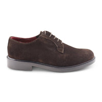 Dark brown suede derby