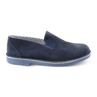 Slip-on in camoscio blu