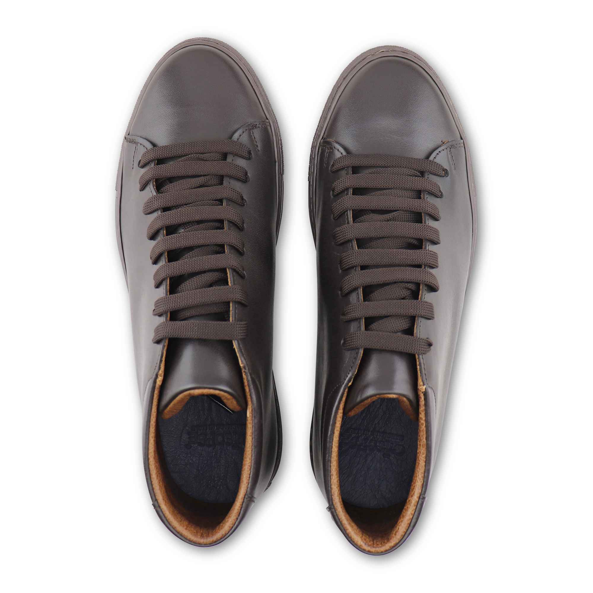 Sneakers testa di moro in pelle