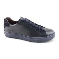 Sneakers από δέρμα και καστόρι μπλε