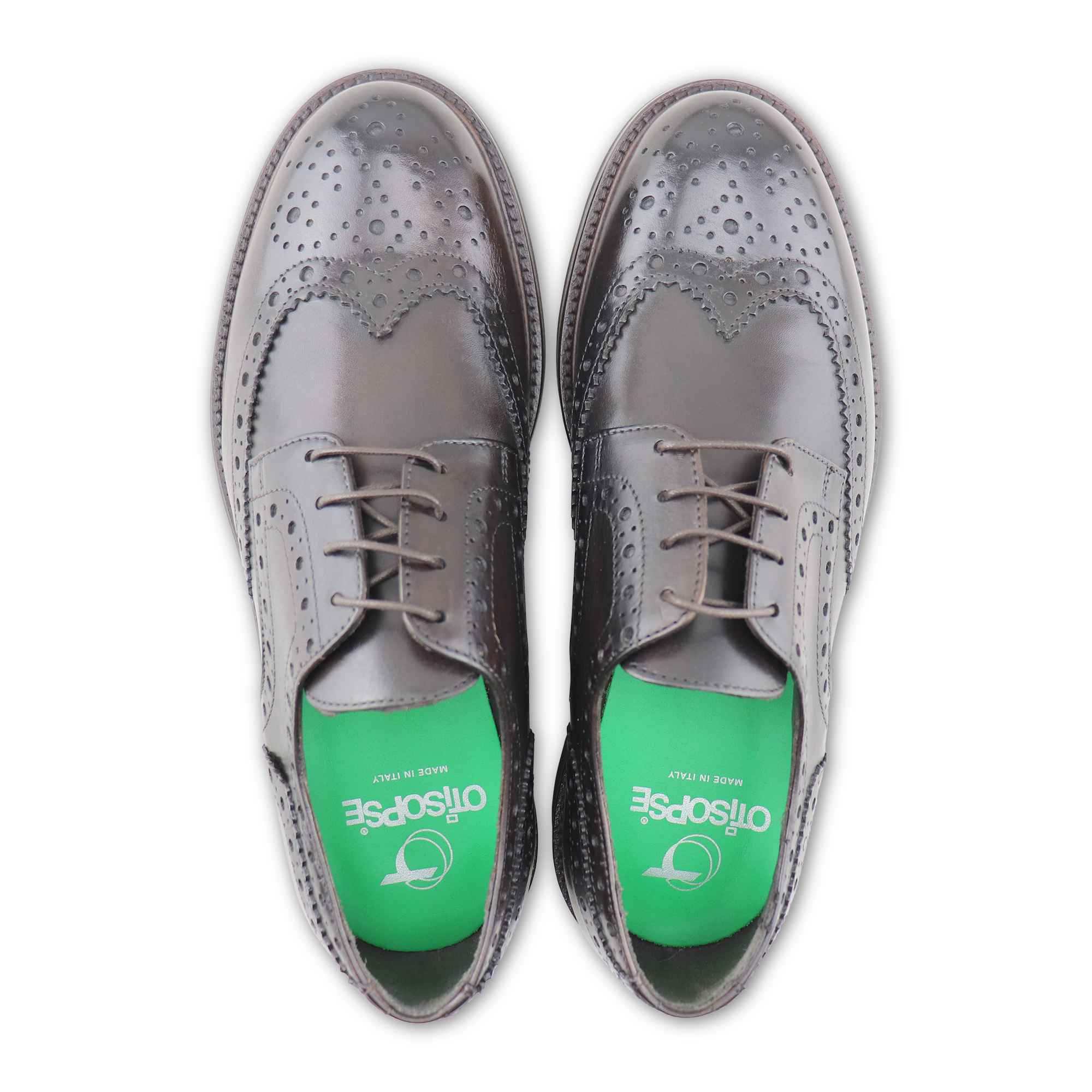 Dark brown leather derby