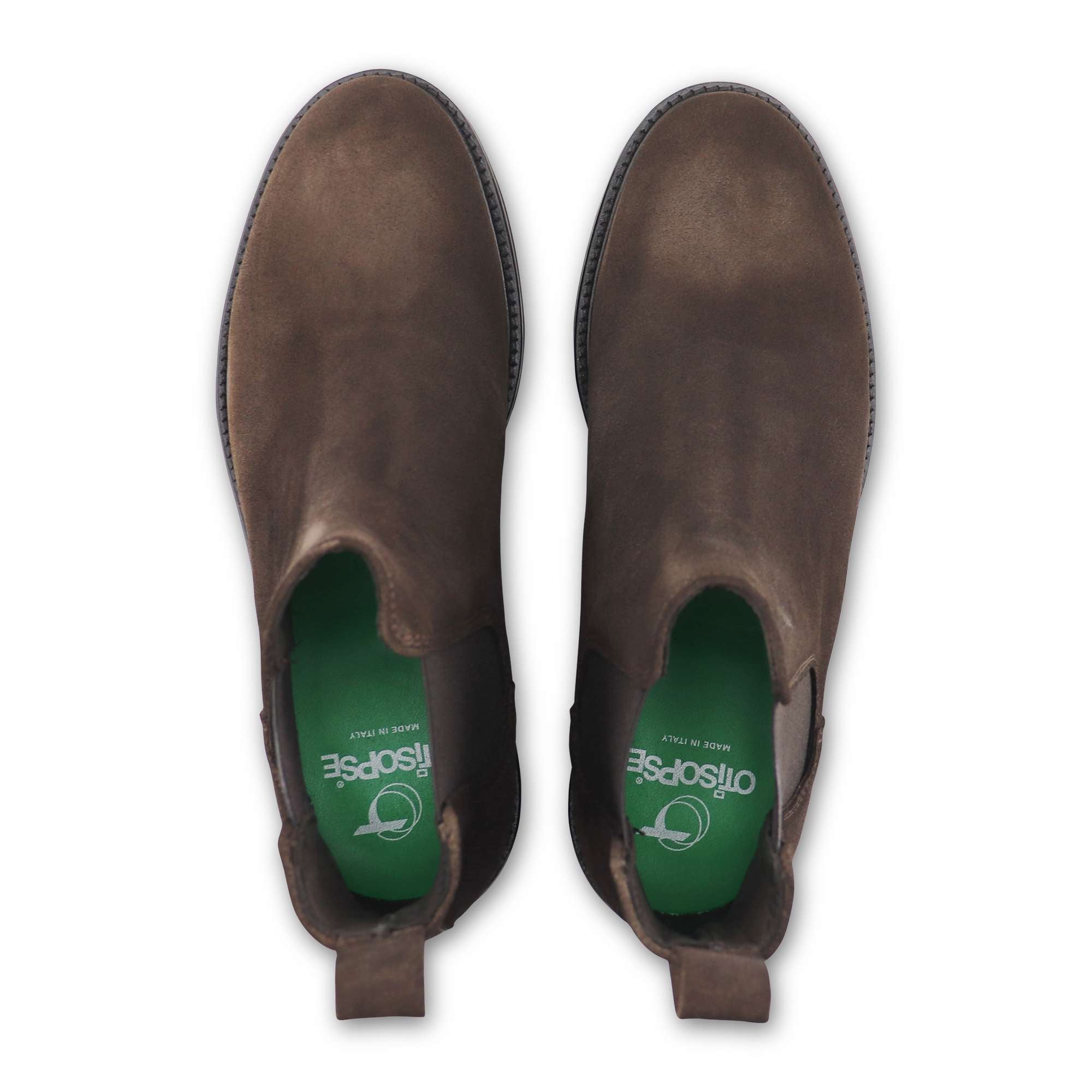 Dark brown suede Chelsea boot