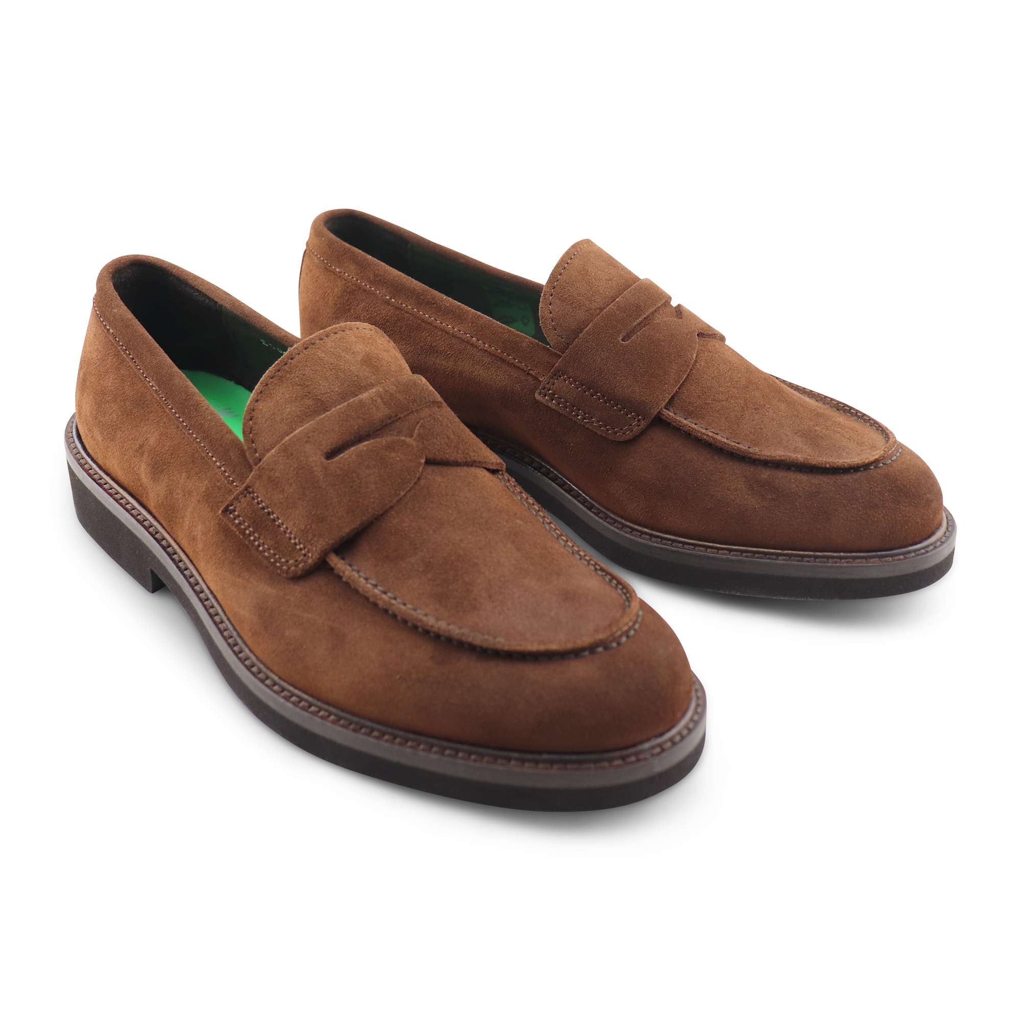 Mocassini testa di moro in camoscio