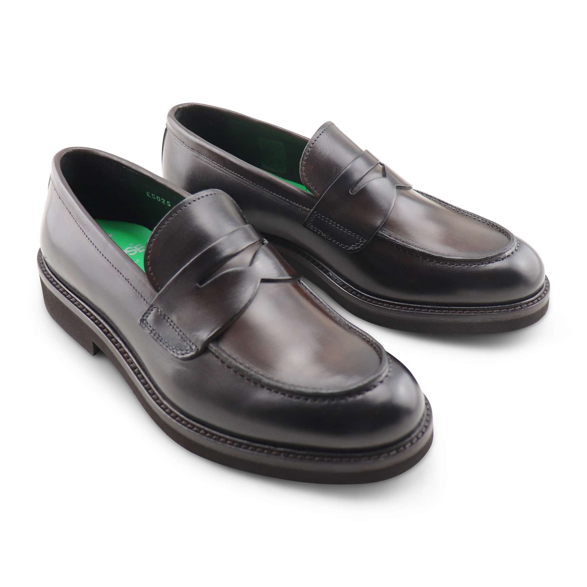 Mocassini testa di moro in pelle