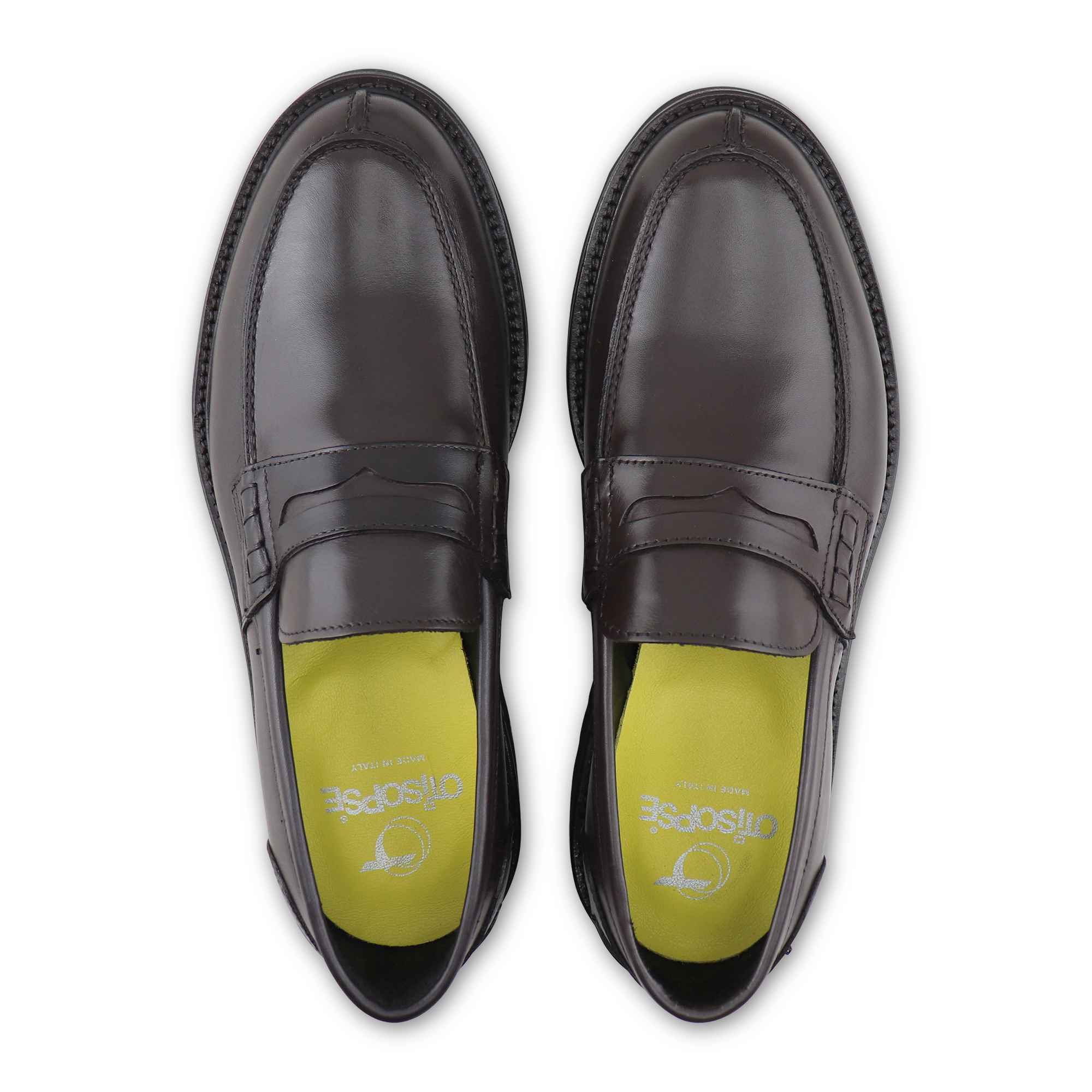 Mocassini testa di moro in pelle