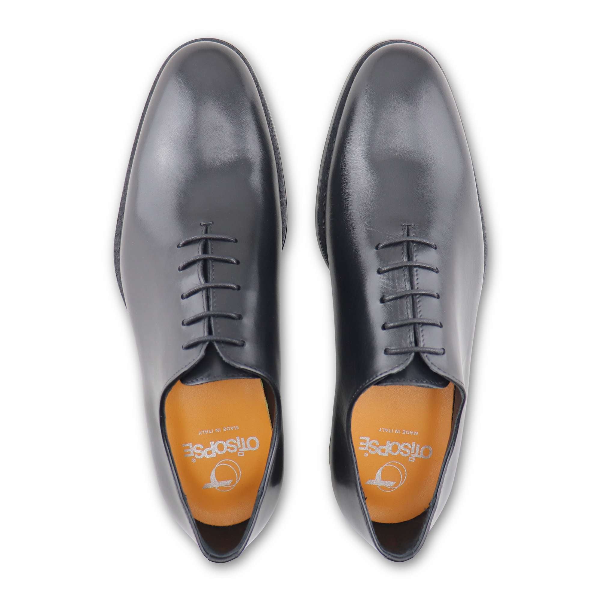 Black leather Oxfords