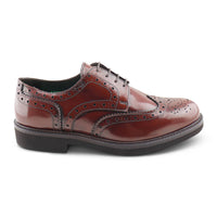 Brushed leather leather derby shoes