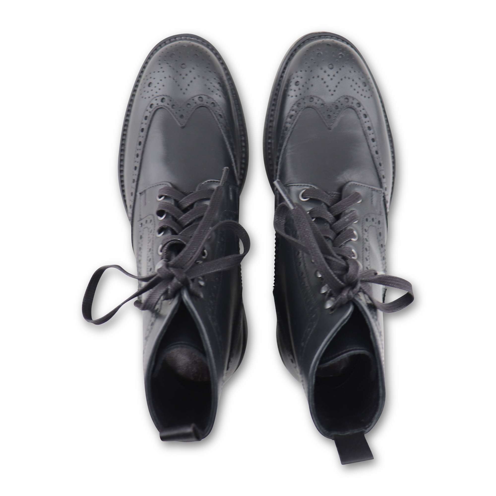 Black leather ankle boots