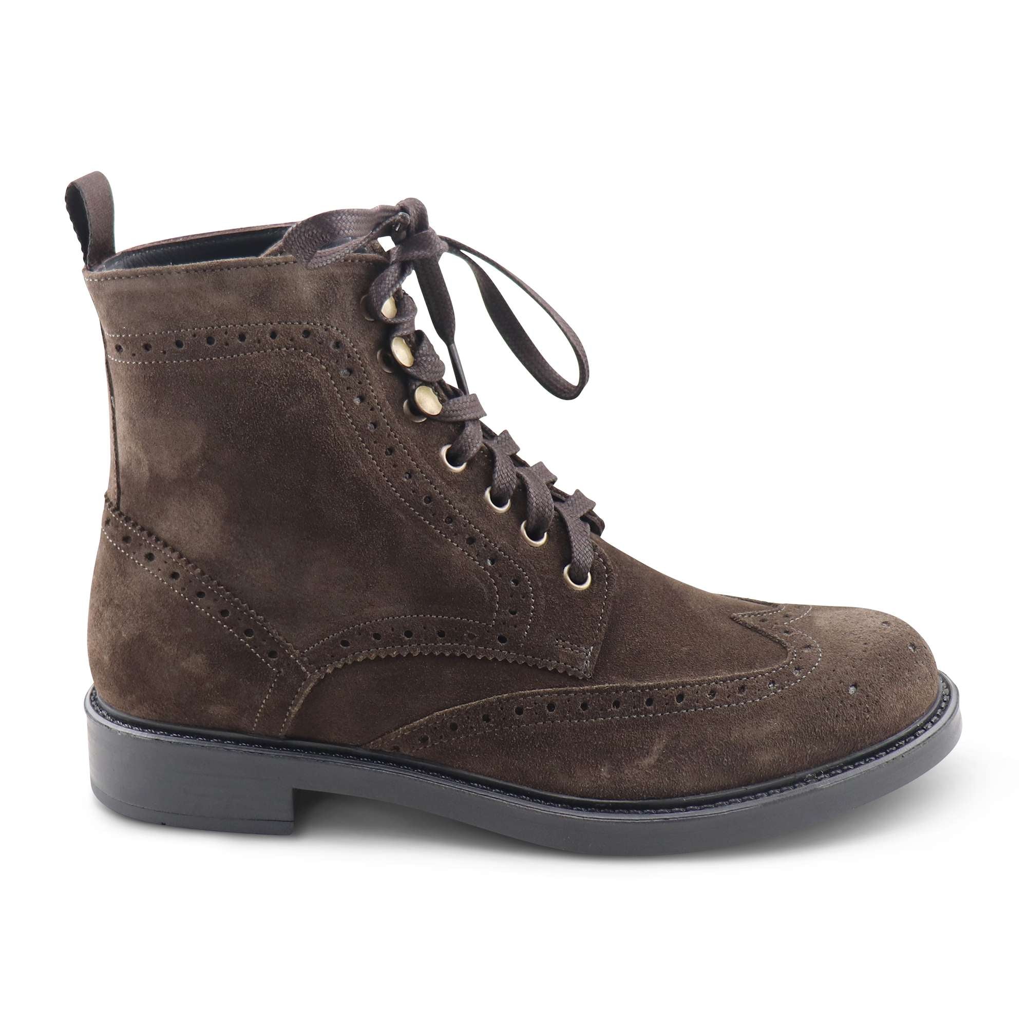 Stivaletti testa di moro in camoscio