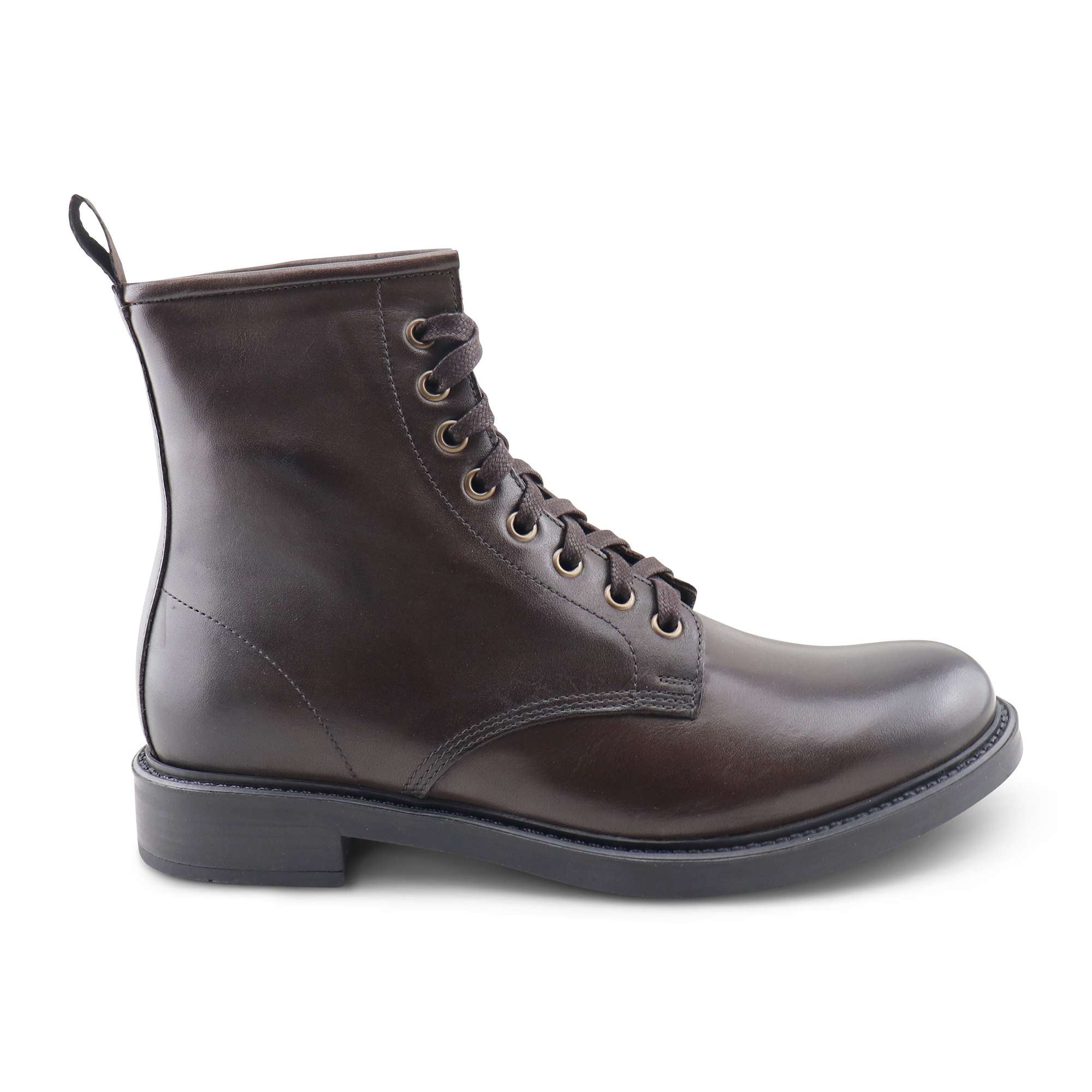 Stivaletti testa di moro in pelle