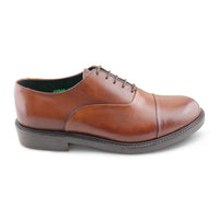 Tan leather oxford shoes