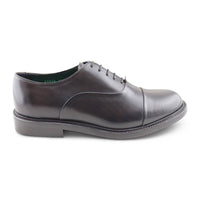 Dark brown leather oxford shoes