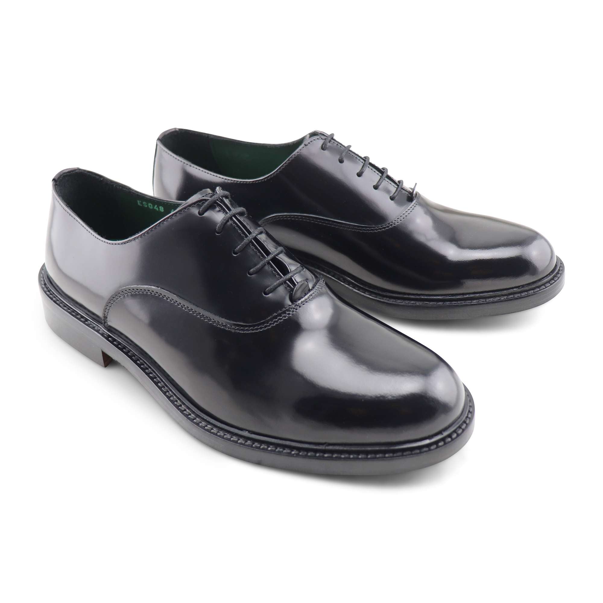 Francesina nera in pelle spazzolata