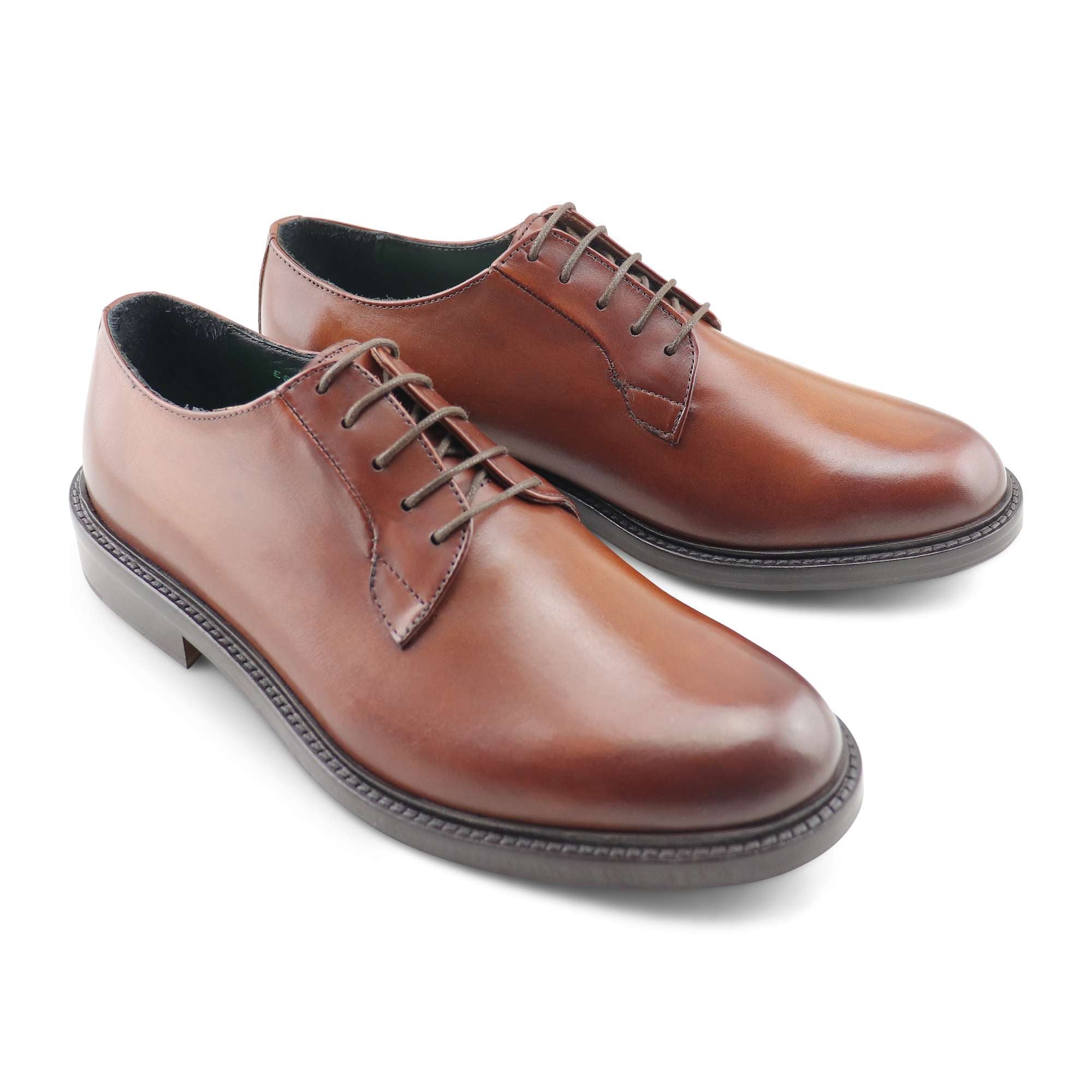 Derby tan in pelle