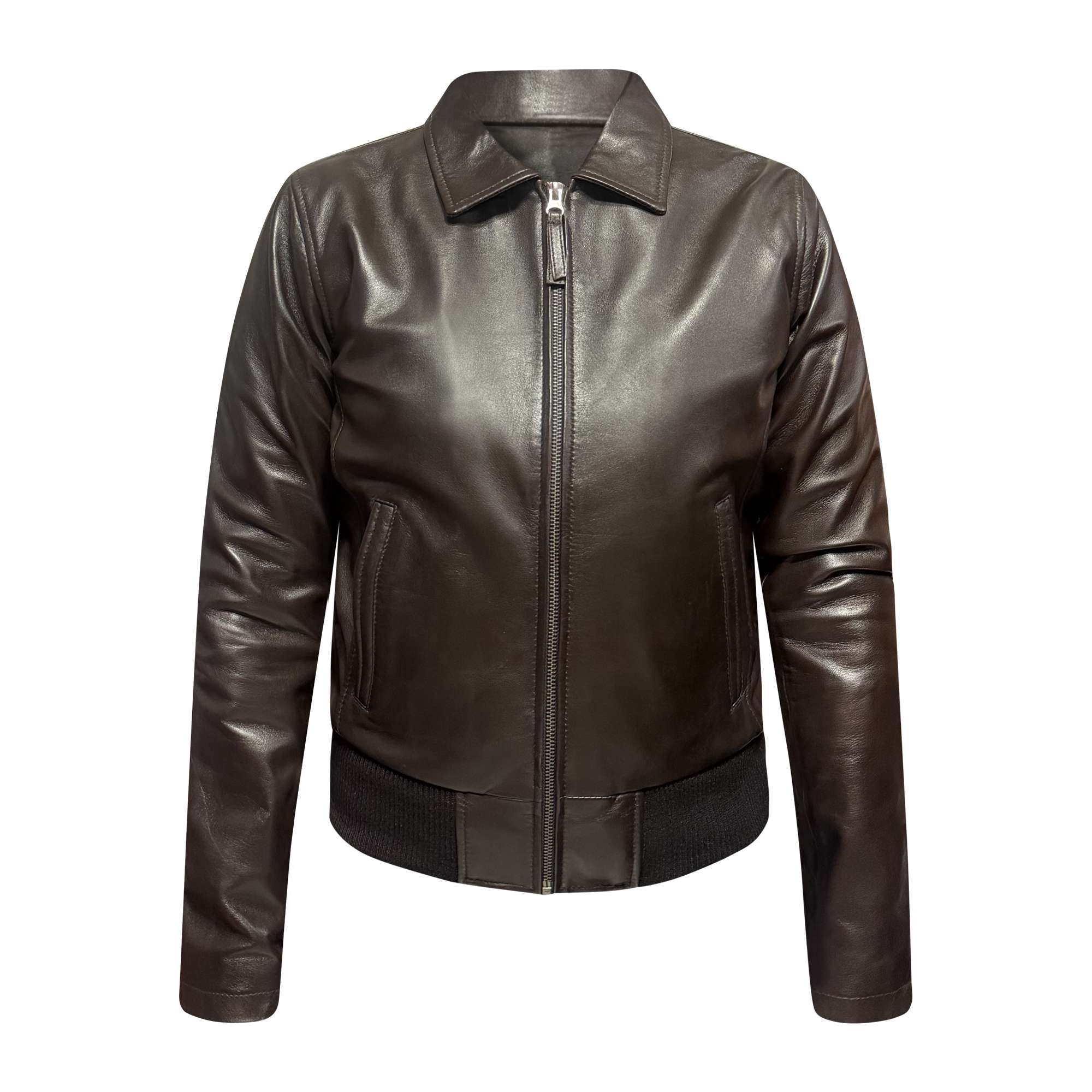 Bomber donna in nappa testa di moro