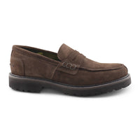 Dark brown suede moccasins