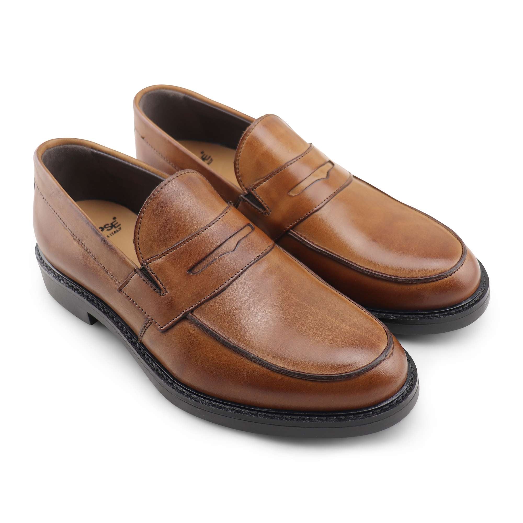 Mocassini cuoio in pelle