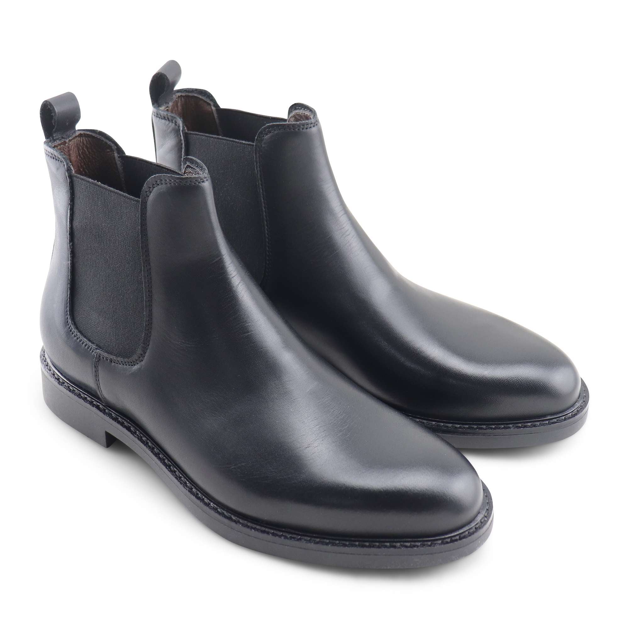 Chelsea nero in pelle