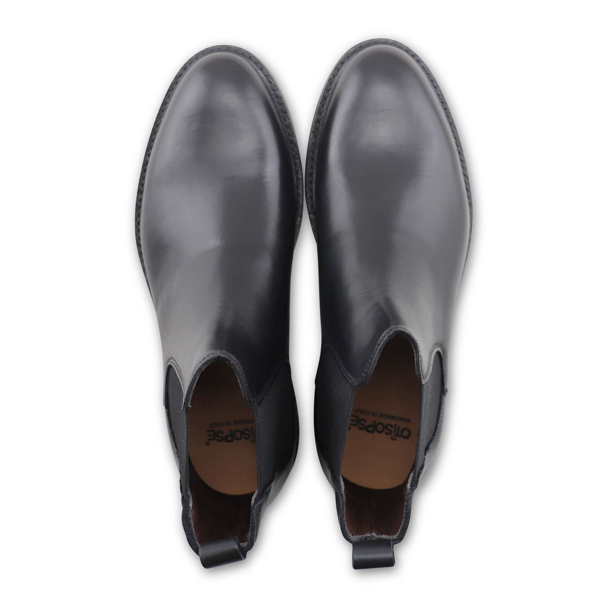 Chelsea nero in pelle