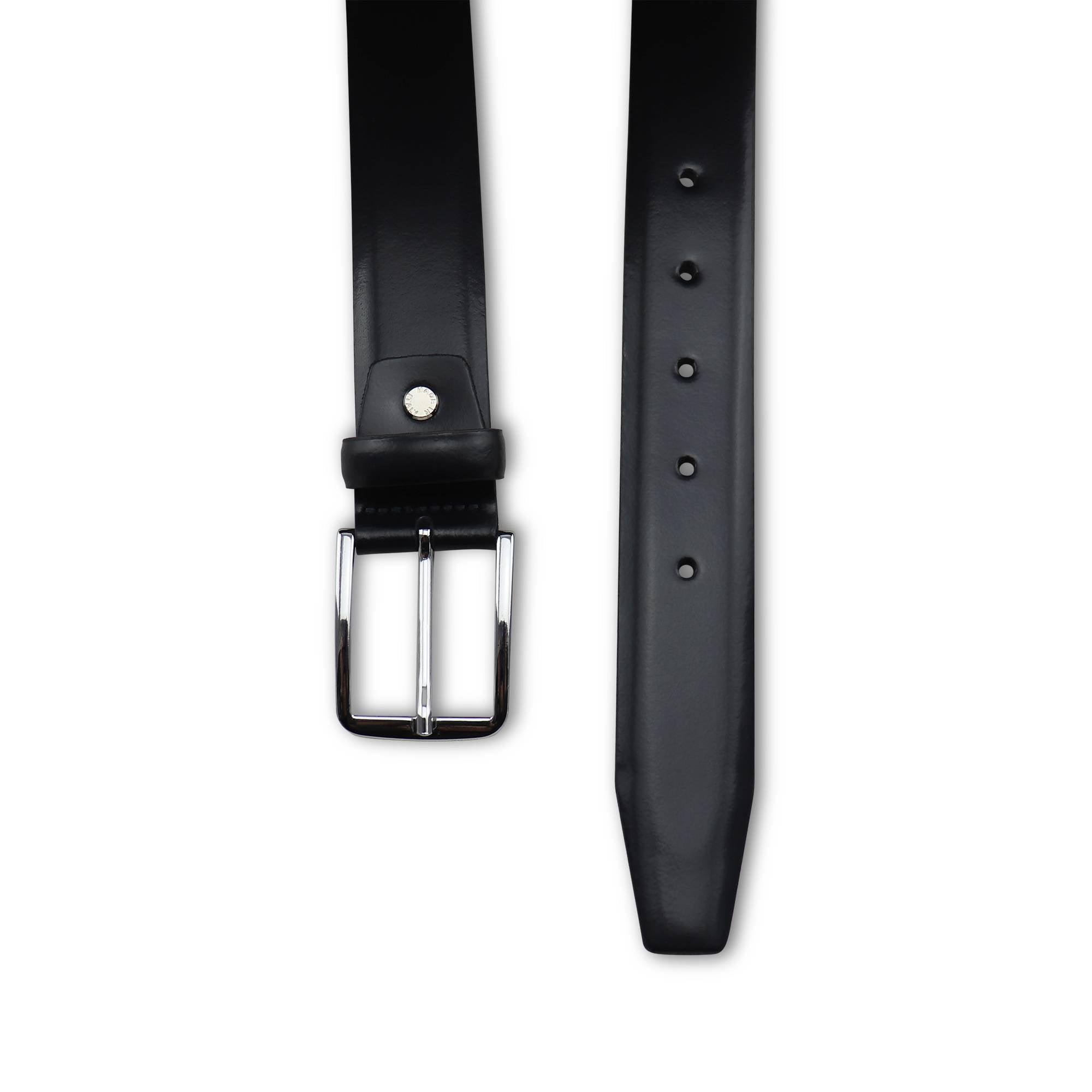 Cintura in pelle abrasivata blu