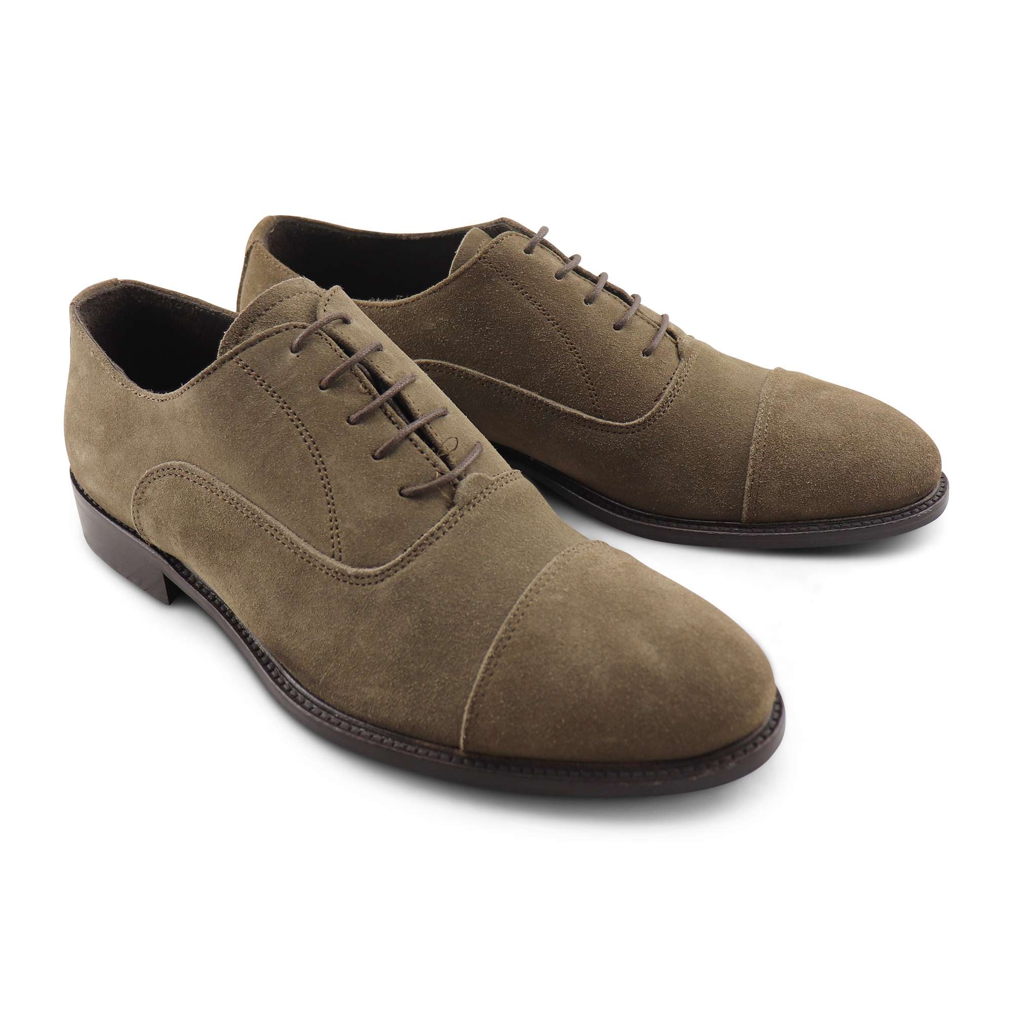 Francesina taupe in camoscio