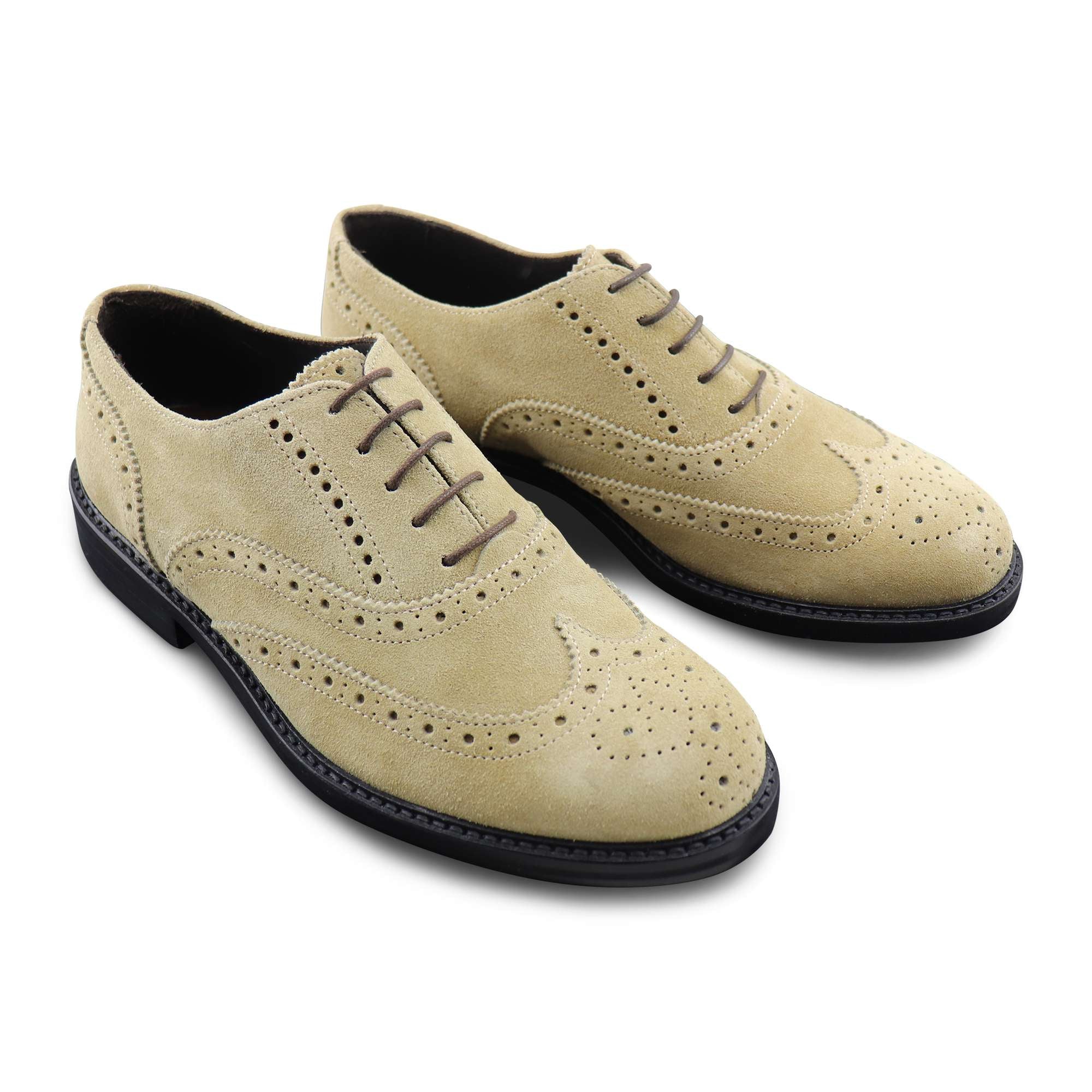 Francesine sabbia in camoscio