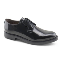 Derby nero in pelle spazzolata
