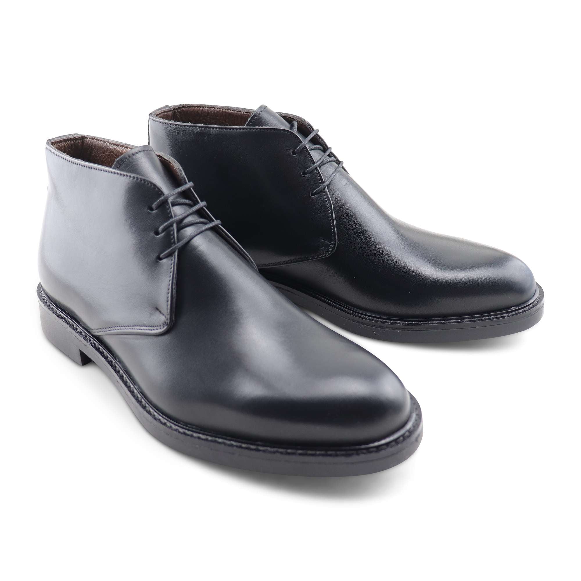 Polacchine nere in pelle