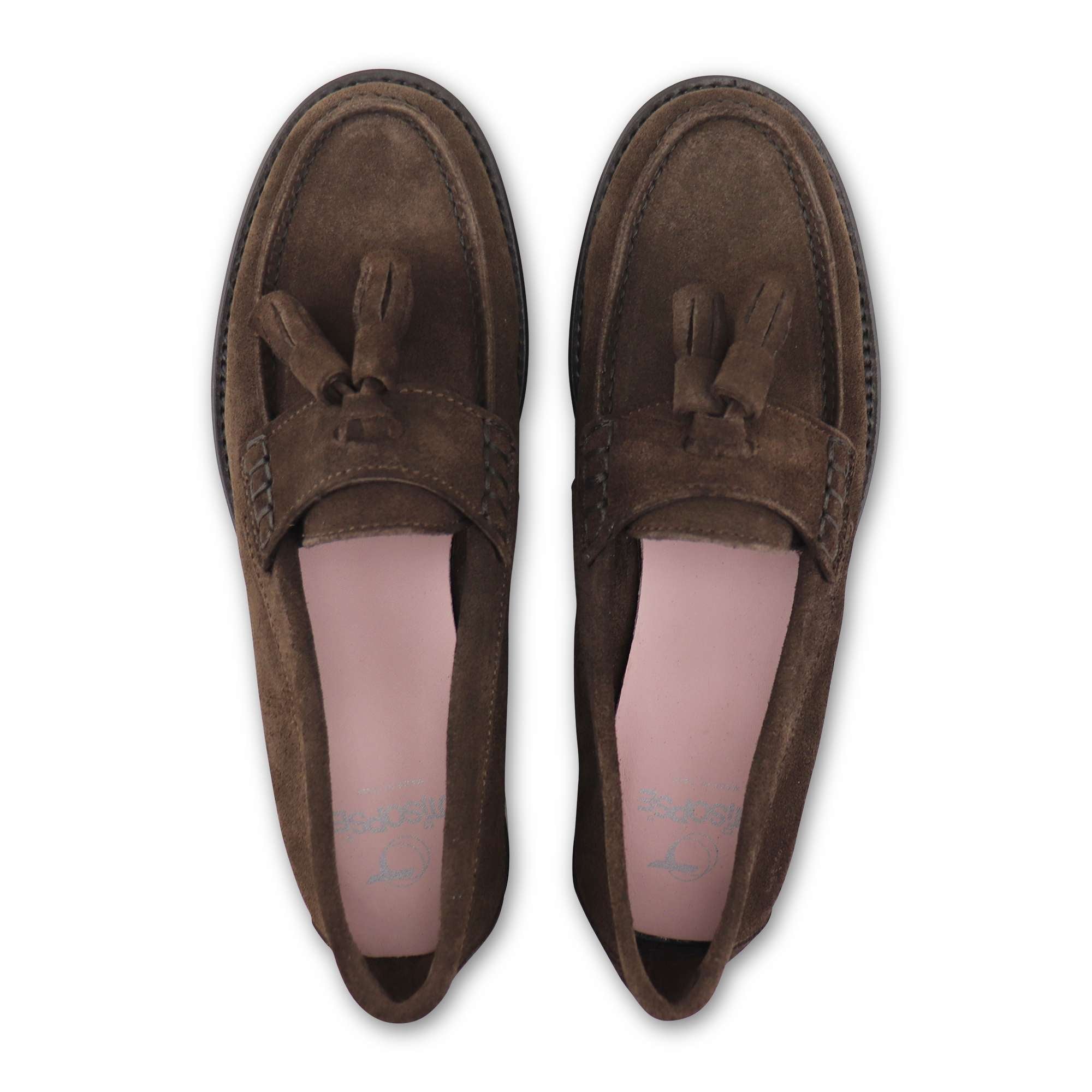 Mocassini testa di moro in camoscio