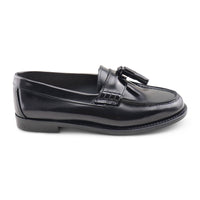 Fekete kefélt bőr mocasszin