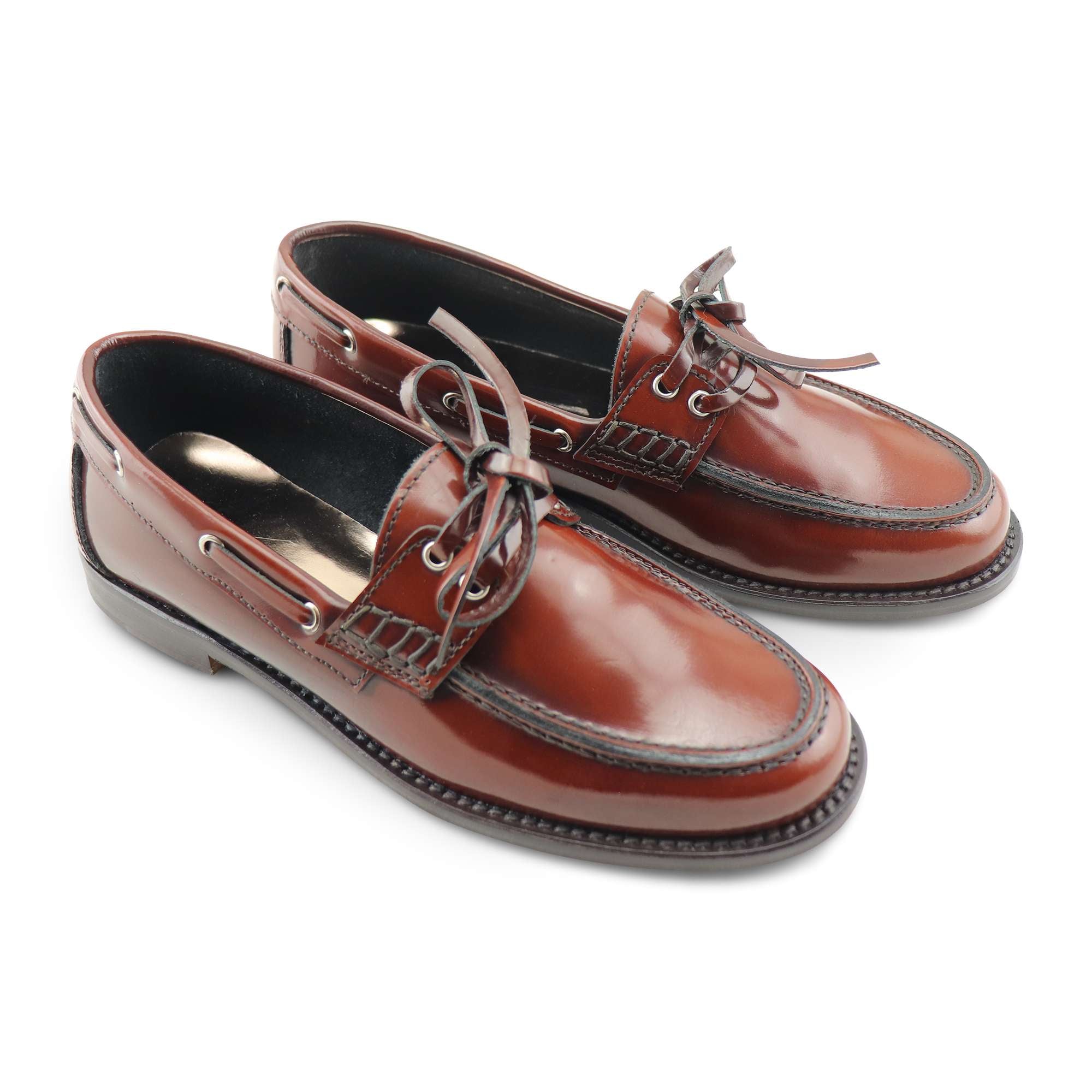 Mocassini fausta sella in pelle spazzolata