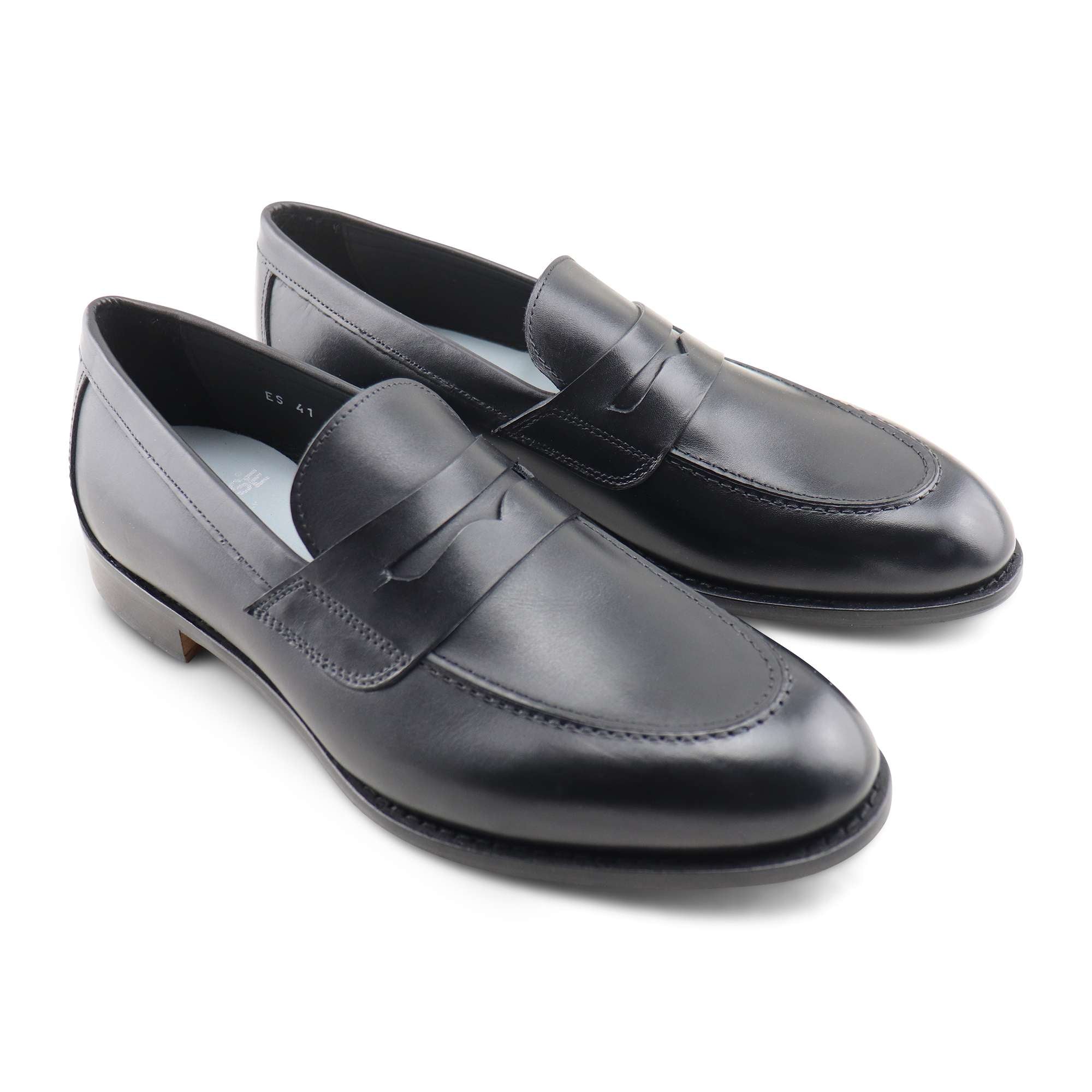 Mocassini neri in pelle