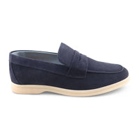 Mocassini camoscio blu