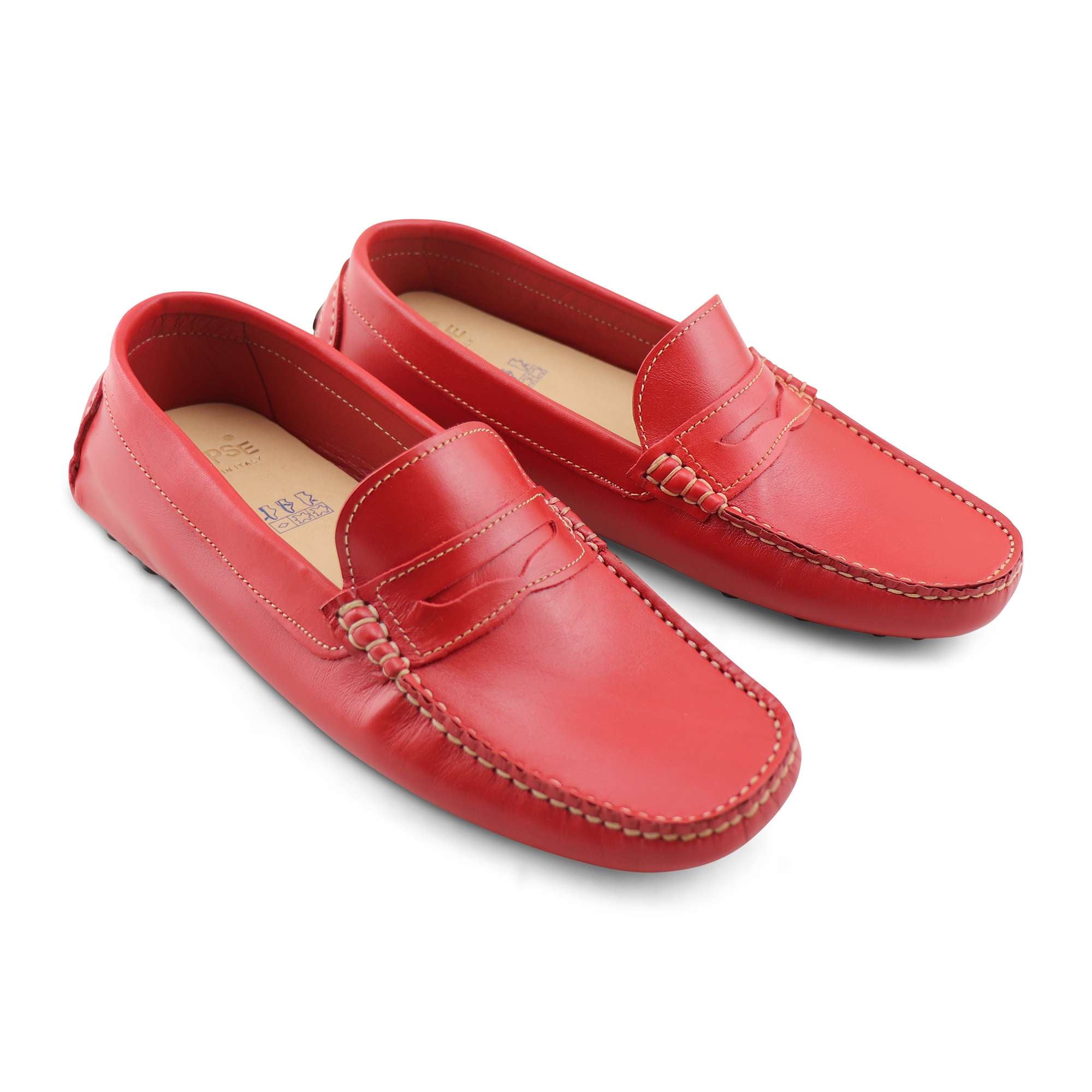 Gommini rossi in pelle