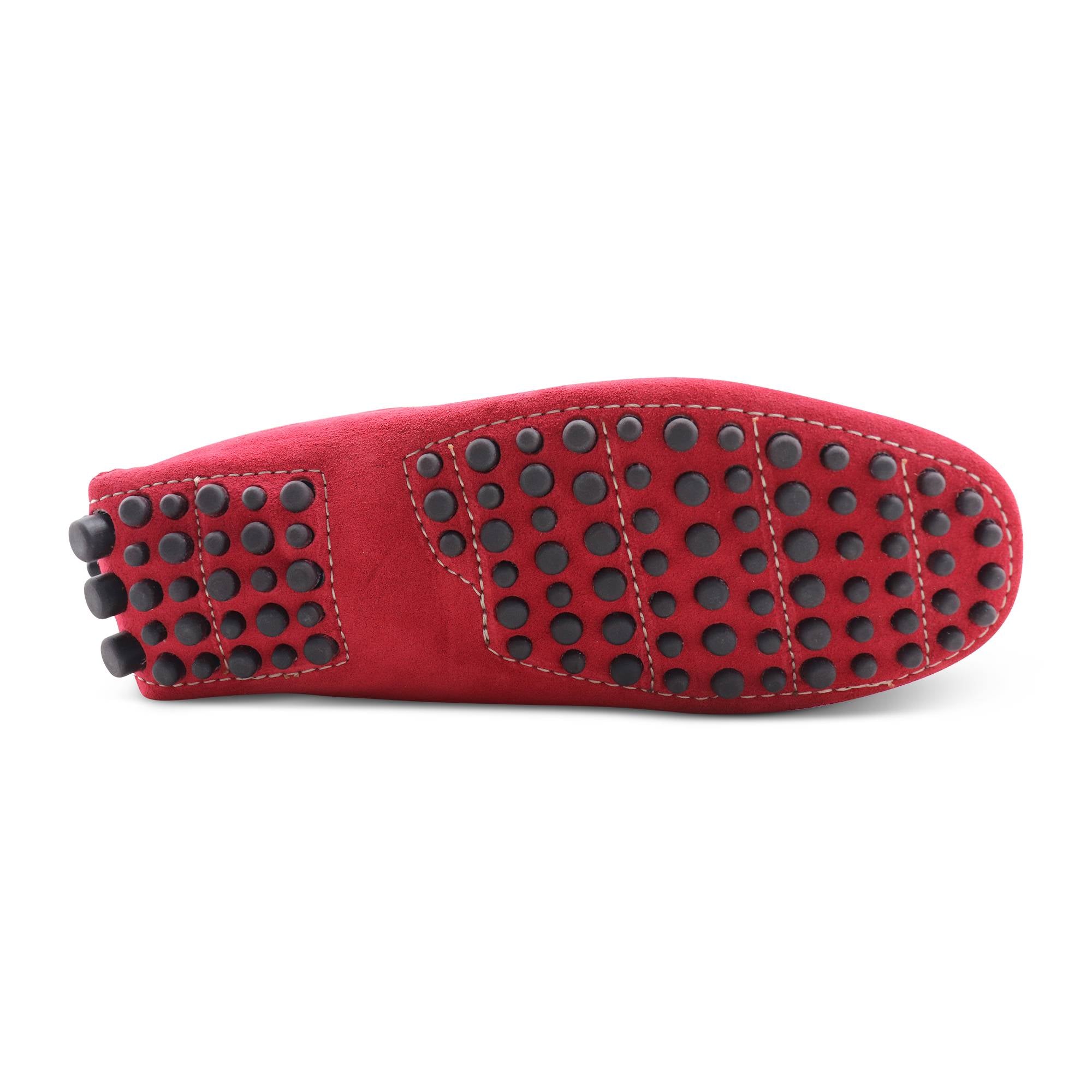 Gommini in camoscio rosso