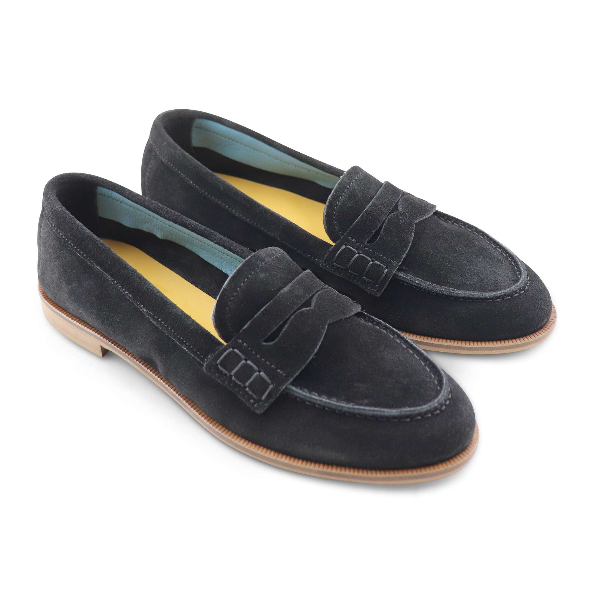 Mocassini neri in camoscio