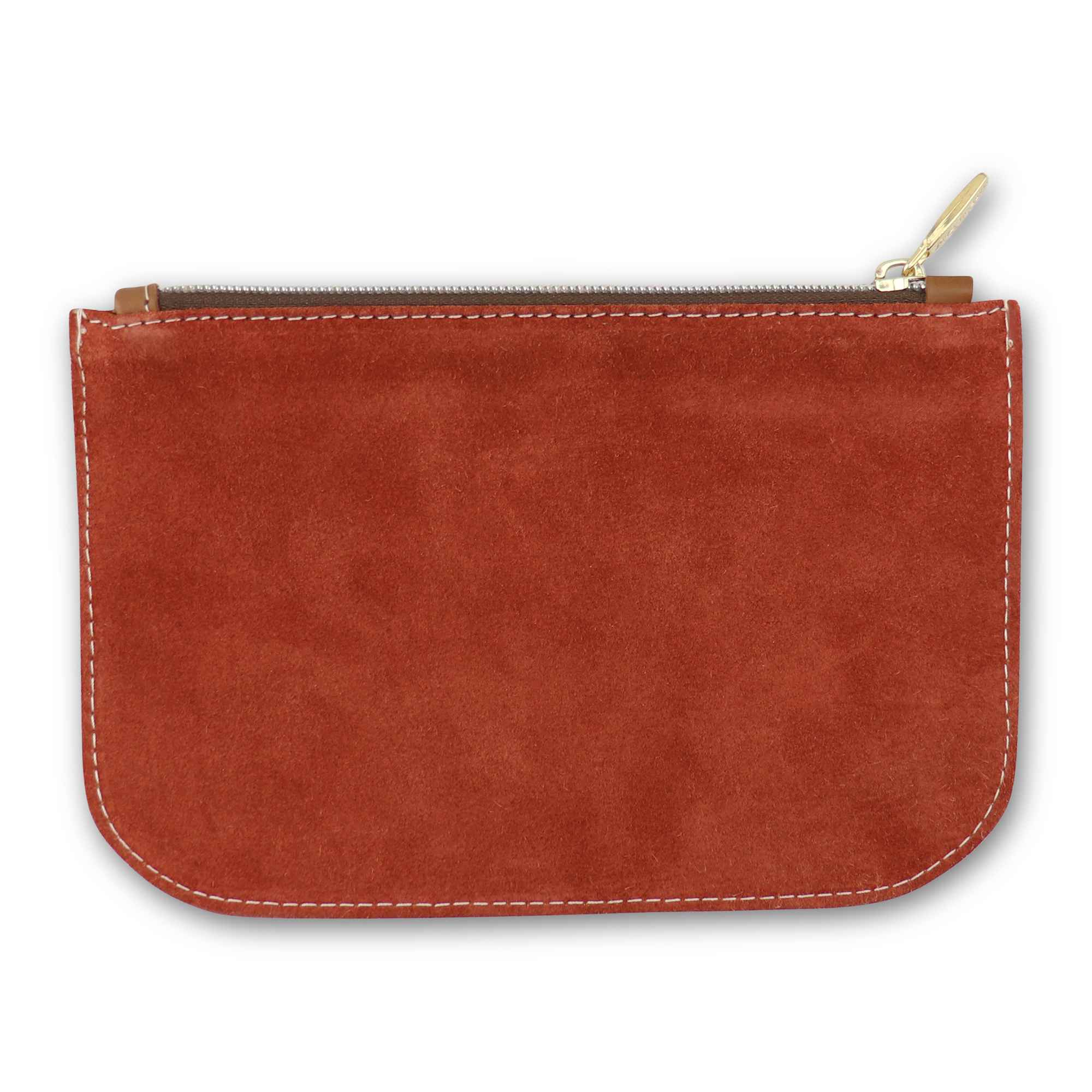 Pochette marrone in camoscio