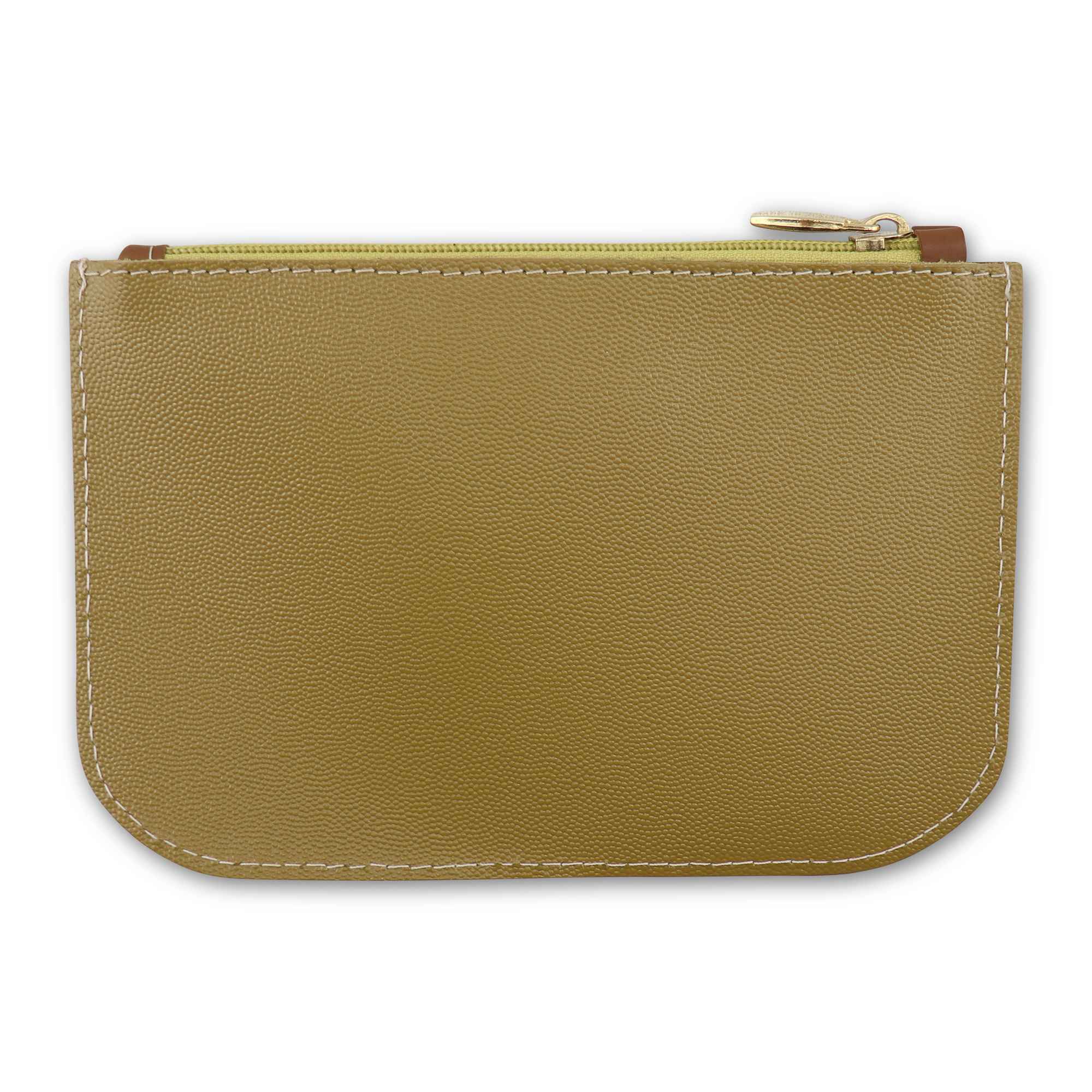 Pochette senape chiaro in pelle