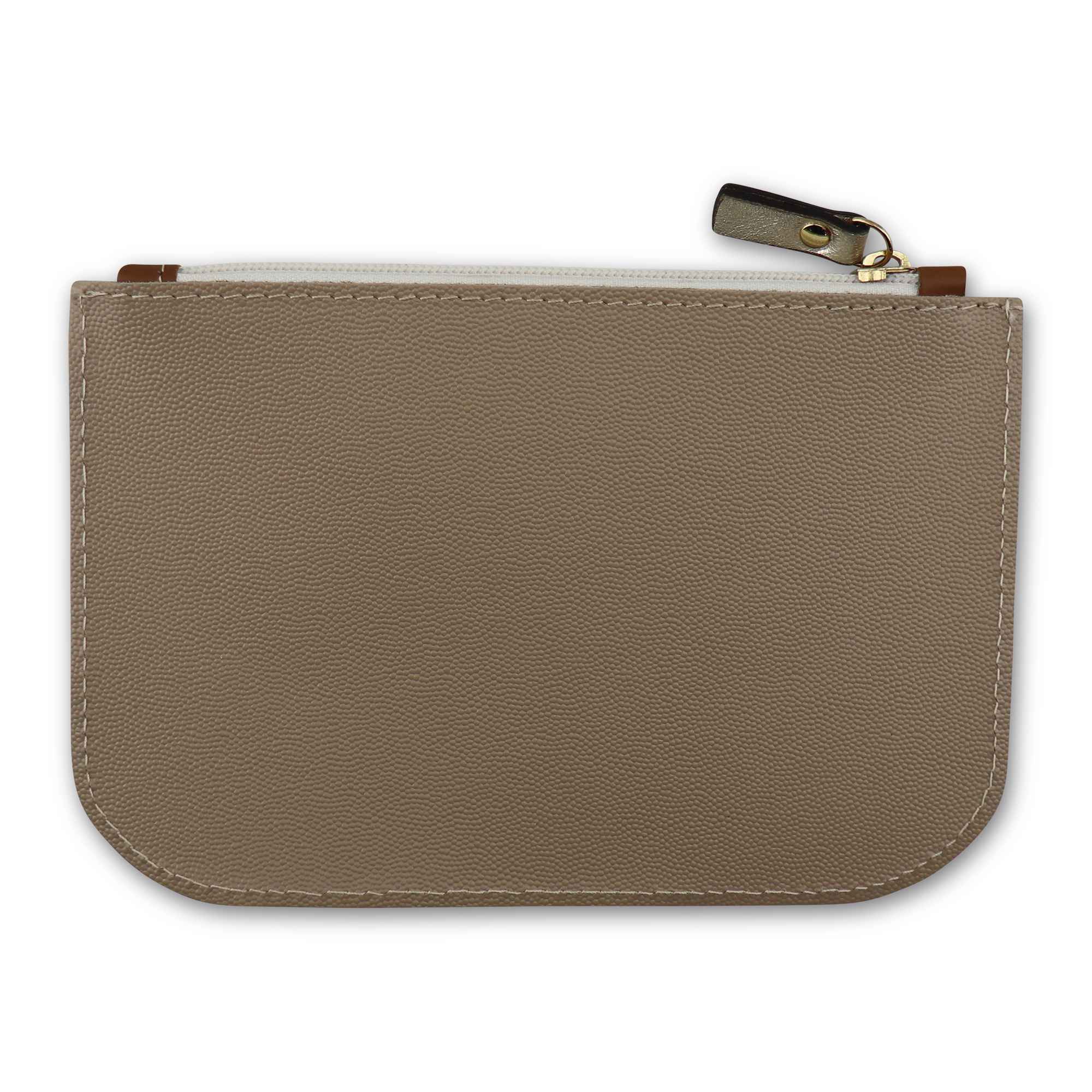 Pochette taupe in pelle