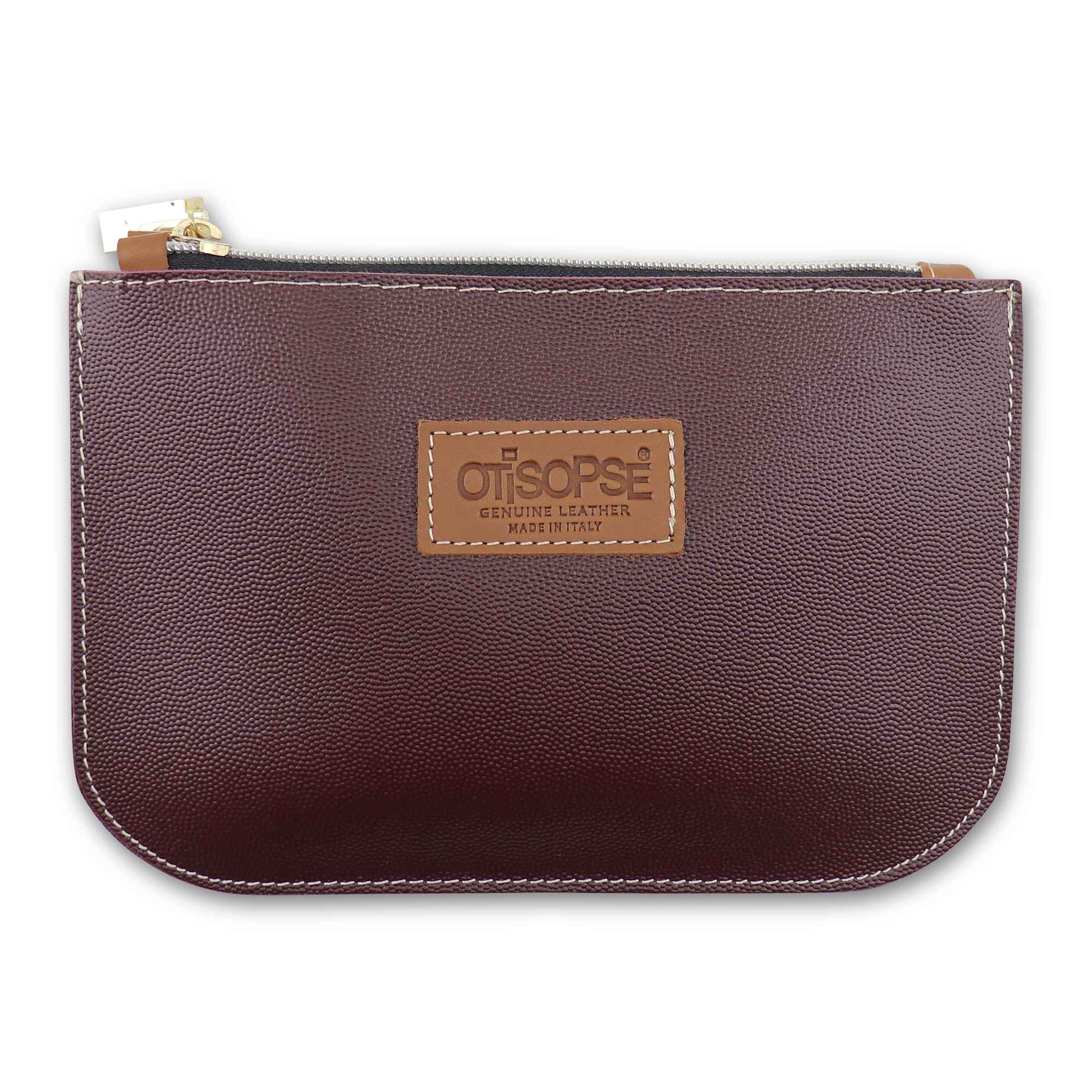 Pochette bordeaux in pelle