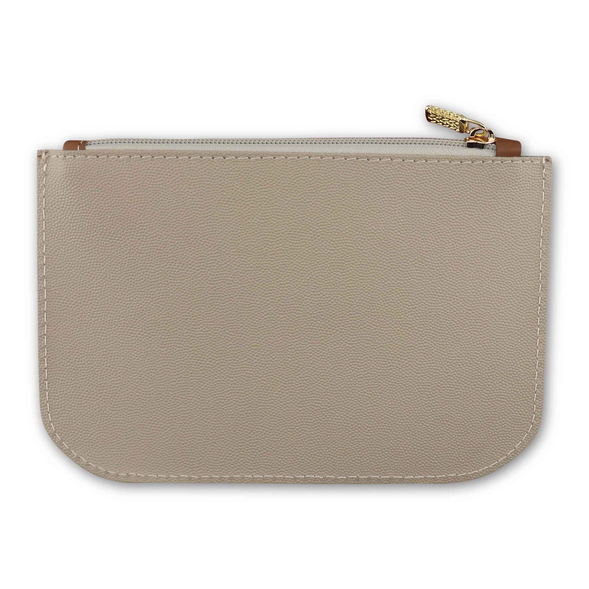 Pochette beige in pelle