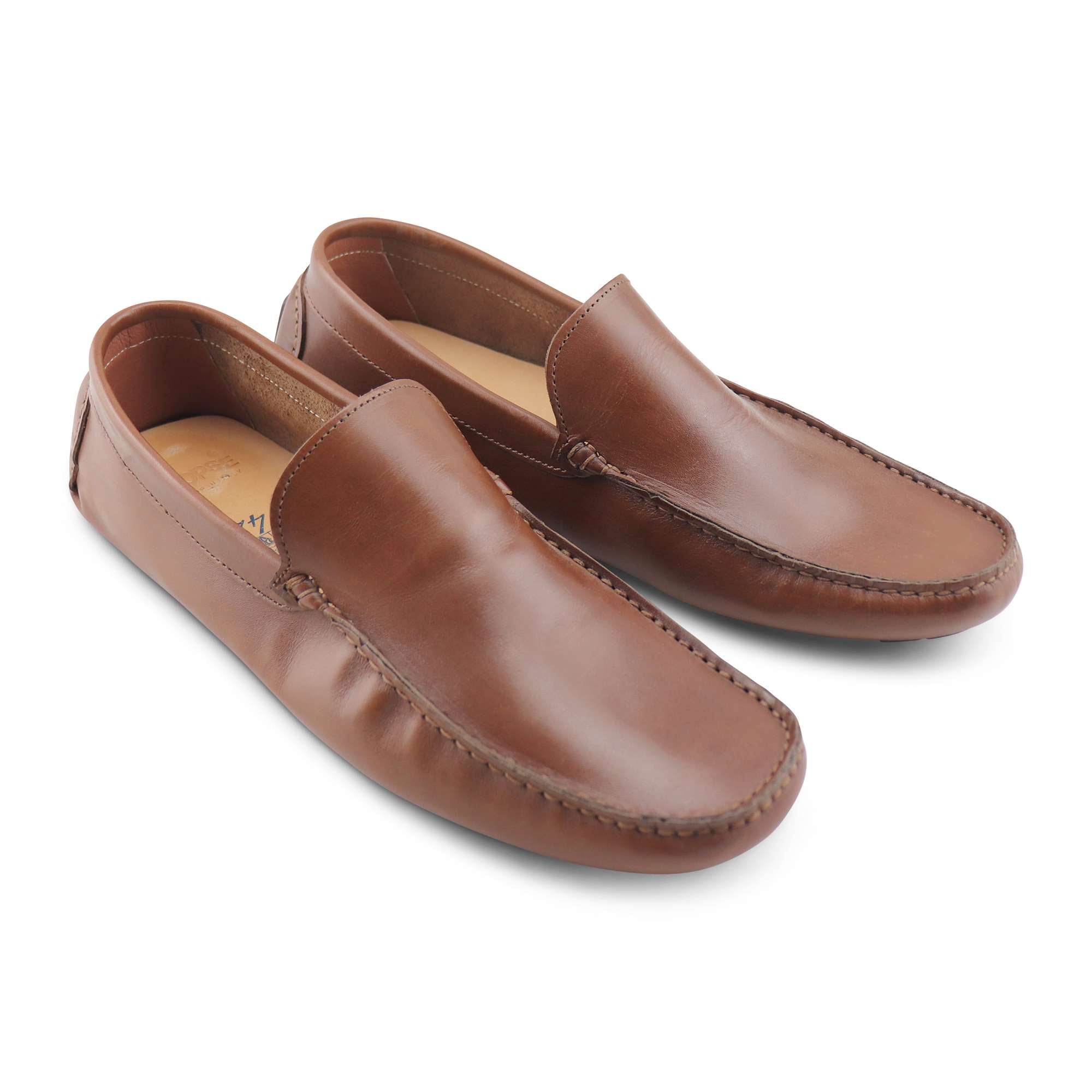 Gommini marroni in pelle