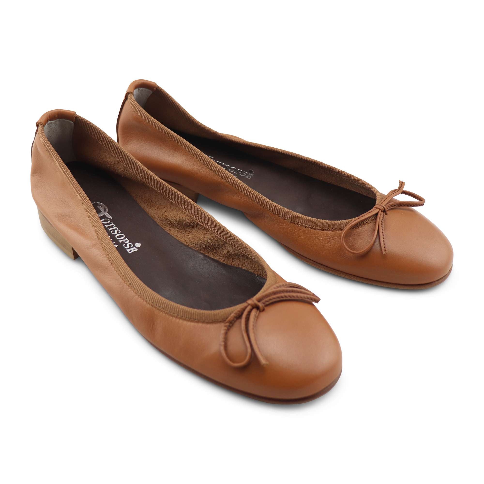 Flat shoes seta cuoio