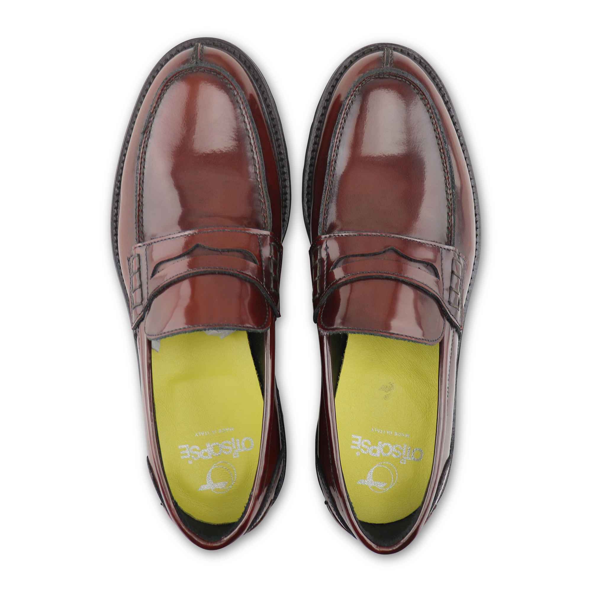 Mocassini sella in pelle spazzolata