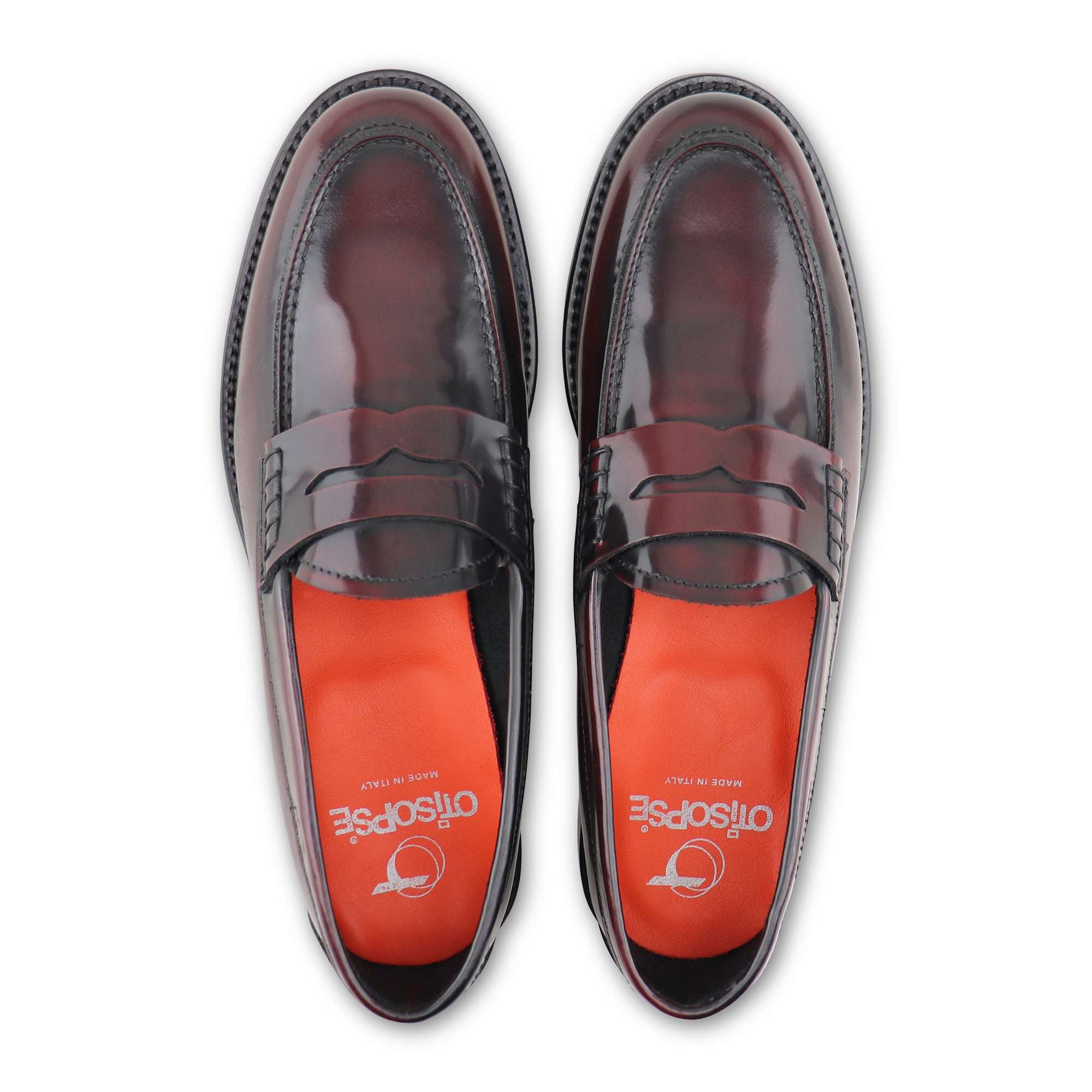 Toscano bordeaux in pelle spazzolata