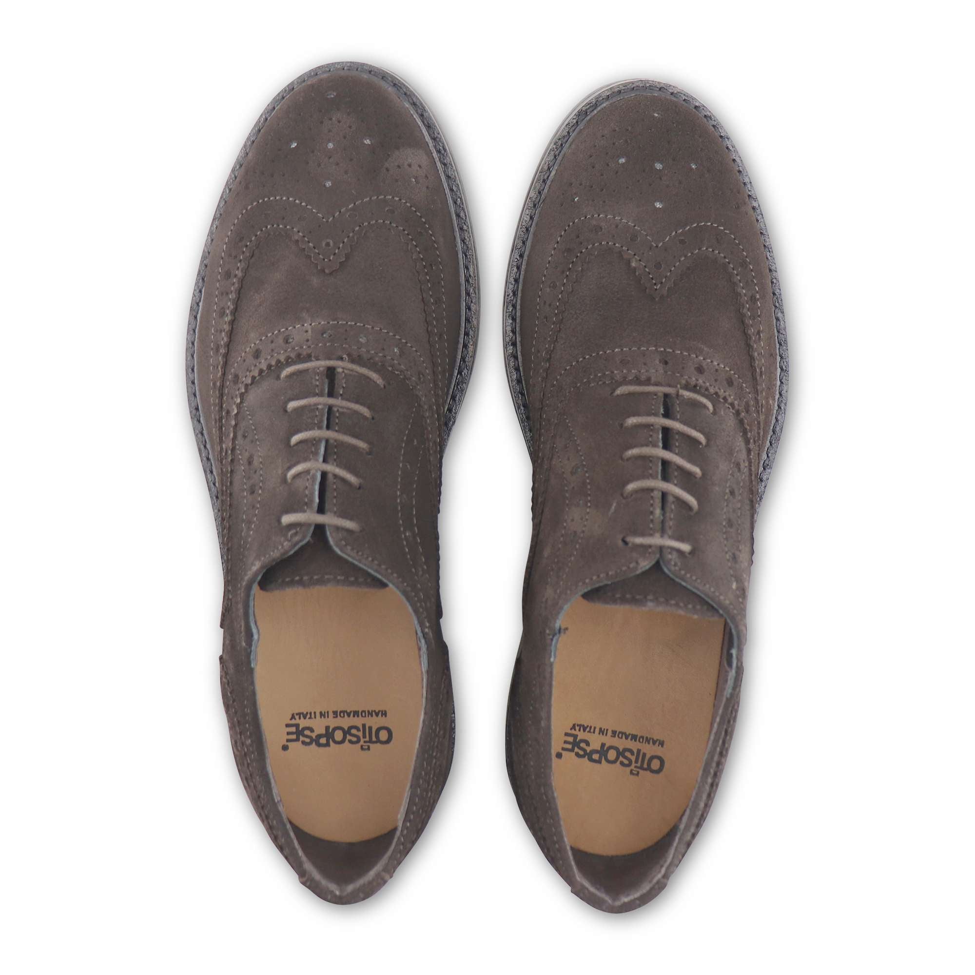 Oxford testa di moro in camoscio