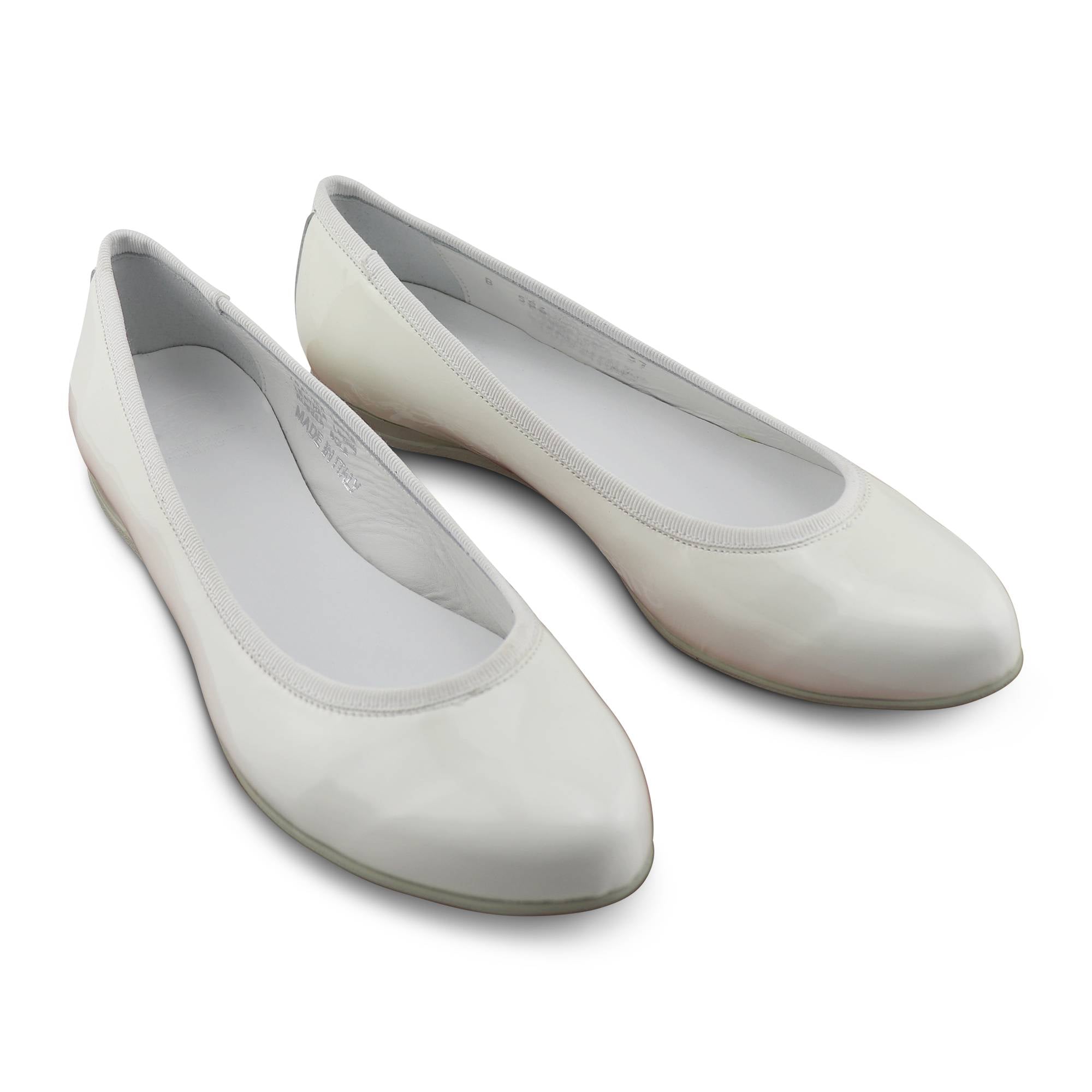 Ballerine biance in vernice