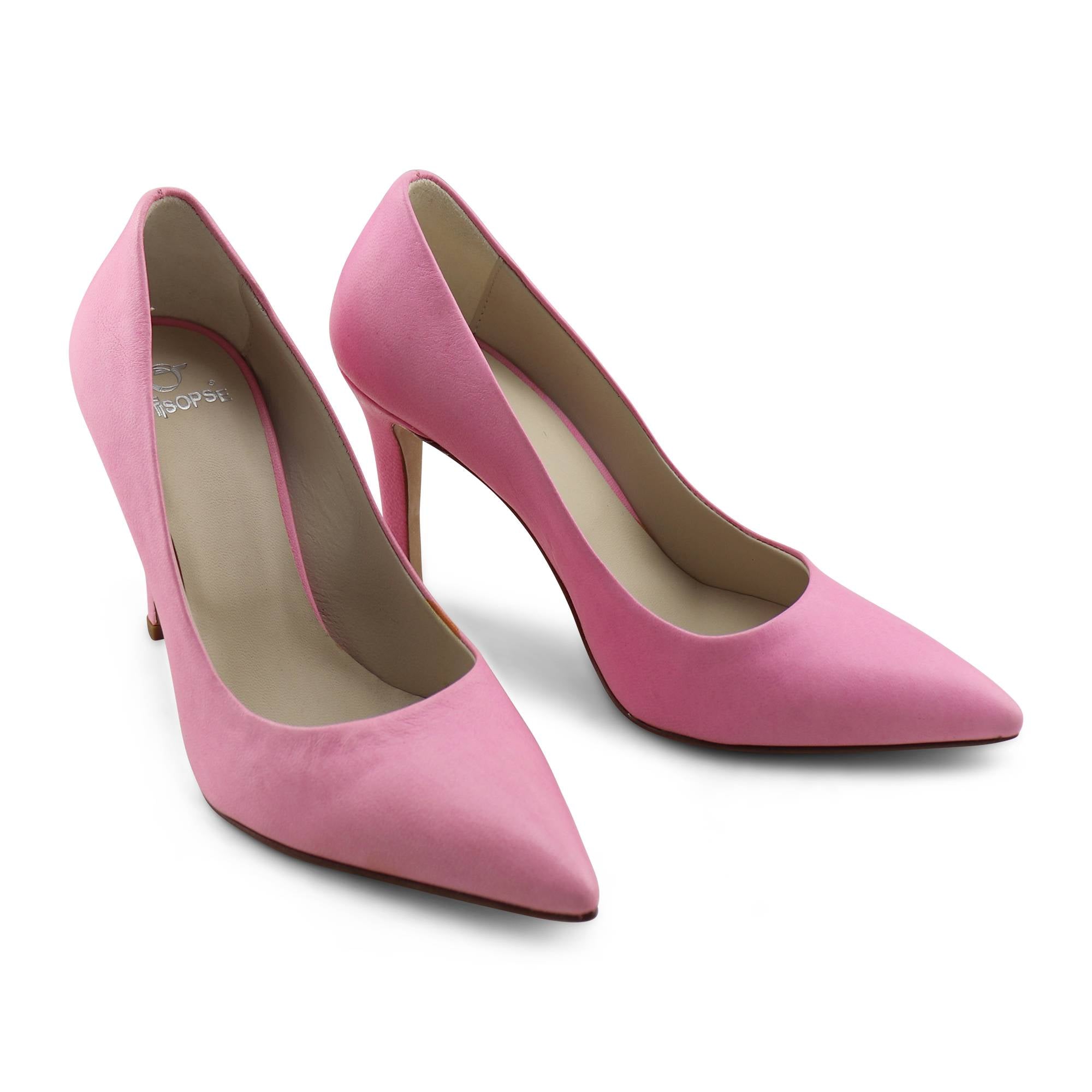 Decolletè fuxia in pelle